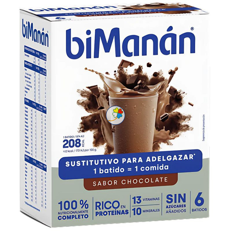 BATIDO SUSTITUTIVO DE CHOCOLATE 6 SOBRES BIMANAN