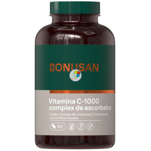 VITAMINA C-1000 COMPLEJO ASCORBATOS 180 COMPRIMIDOS BONUSAN