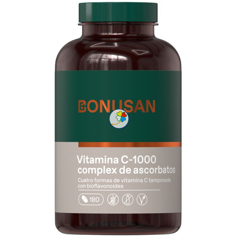VITAMINA C-1000 COMPLEJO ASCORBATOS 180 COMPRIMIDOS BONUSAN