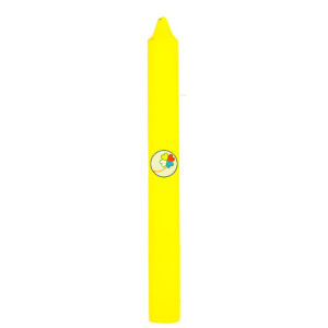 VELA BUJÍA AMARILLA 20CM ORO DE LOS ANDES