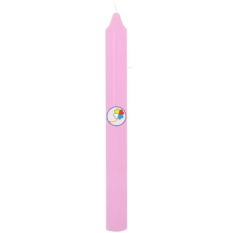 VELA BUJÍA ROSA 20CM ORO DE LOS ANDES