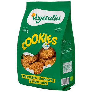 COOKIES SARRACENO, ALMENDRAS Y ALGARROBA BIO 140G VEGETALIA