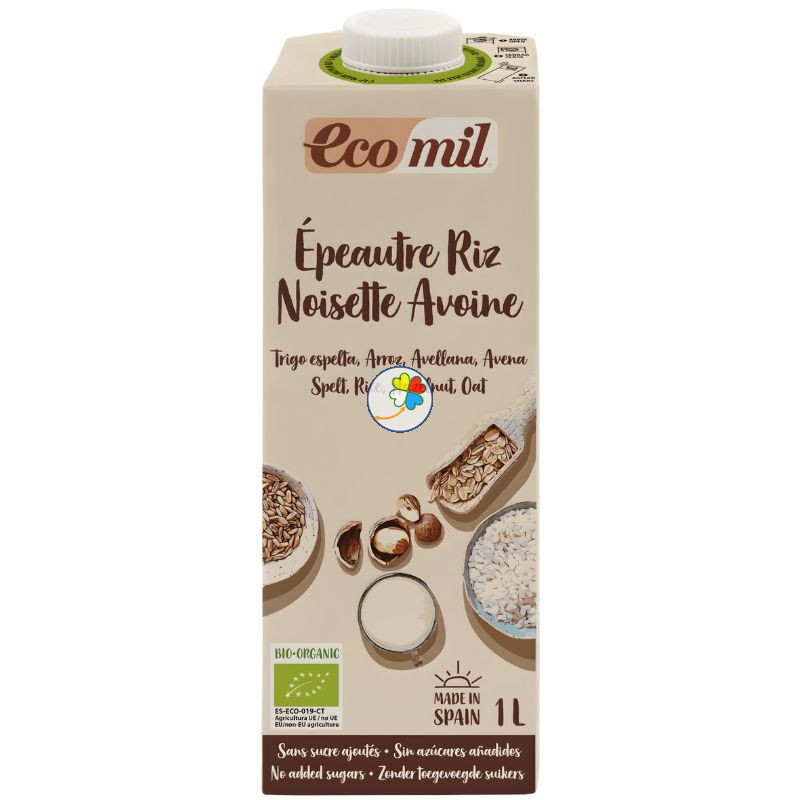 ECOMIL ESPELTA, ARROZ, AVELLANAS Y AVENA 1Lt. NUTRIOPS