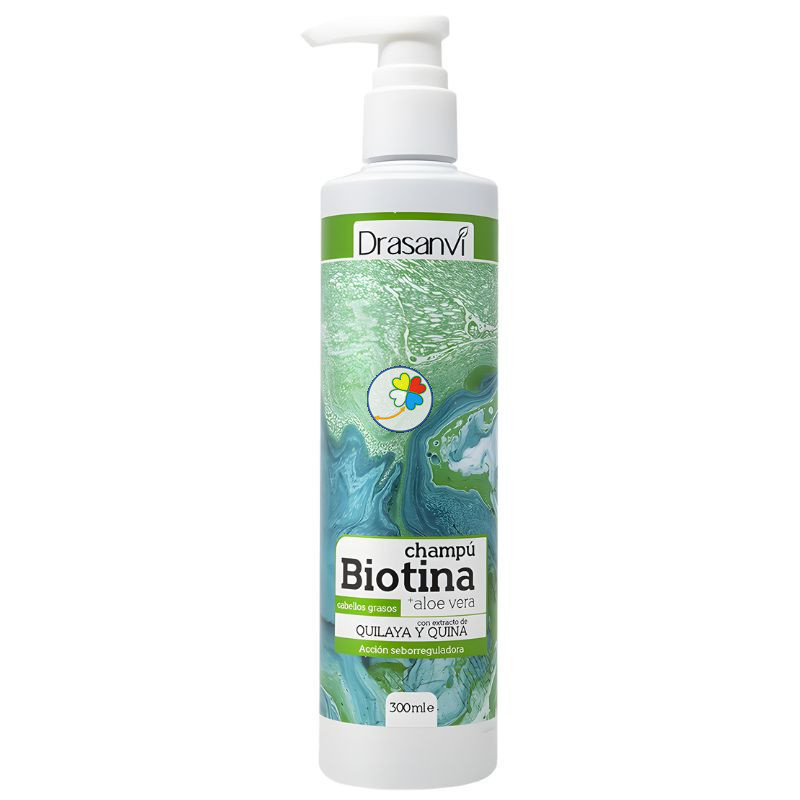 CHAMPÚ DE BIOTINA Y ALOE VERA CABELLO GRASO 300ML DRASANVI