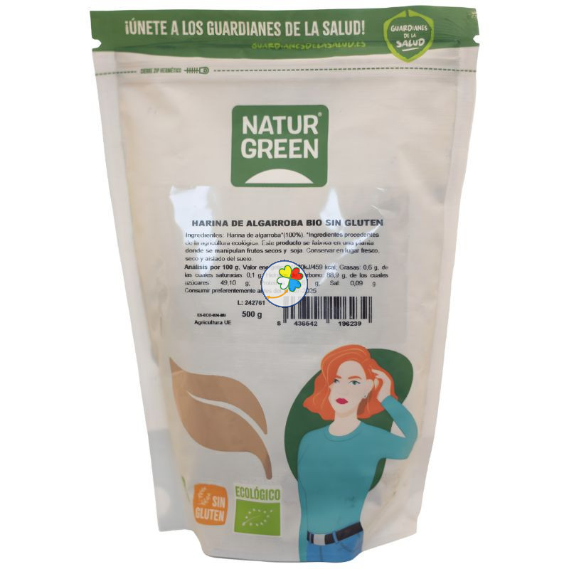 HARINA DE ALGARROBA BIO SIN GLUTEN 500G NATURGREEN