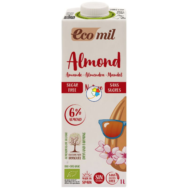 BEBIDA DE ALMENDRA NATURE SIN AZÚCAR BIO 1L ECOMIL