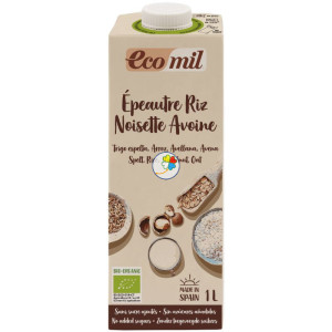 BEBIDA DE ESPELTA, ARROZ, AVELLANA Y AVENA BIO 1L ECOMIL