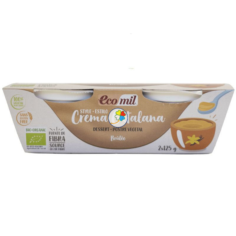 POSTRE DE CREMA CATALANA BIO 2X125G ECOMIL