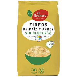 FIDEOS DE MAÍZ Y ARROZ SIN GLUTEN BIO 500G GRANERO