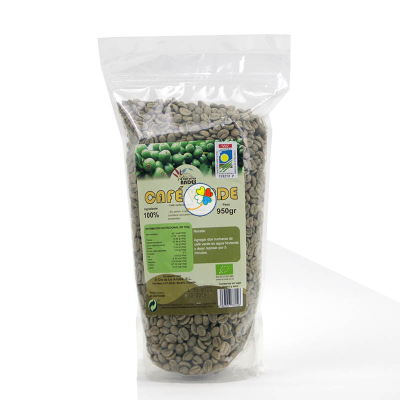 CAFE VERDE EN GRANO 950Gr. ORO DE LOS ANDES