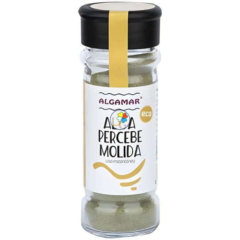 ALGA PERCEBE MOLIDA EN TARRO DE VIDRIO ESPECIERO 15G ALGAMAR