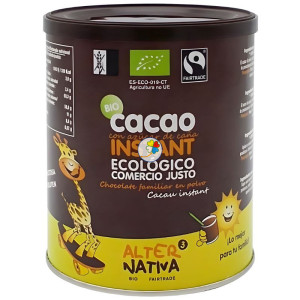 CACAO INSTANTÁNEO CON AZÚCAR DE CAÑA BIO 400G ALTERNATIVA 3