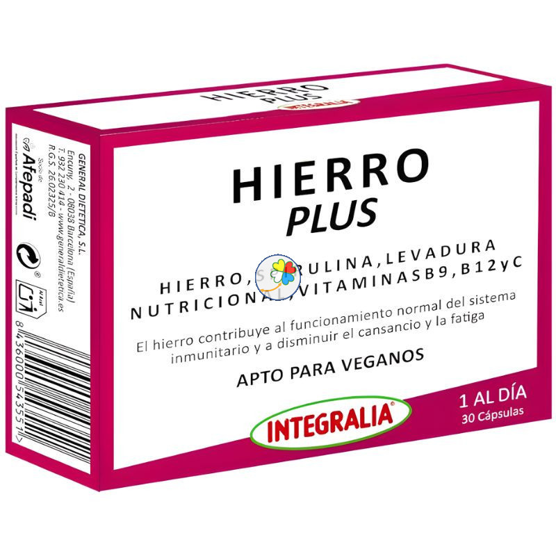 HIERRO PLUS 30 CAPSULAS INTEGRALIA