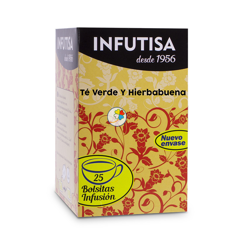 INFUSIÓN DE TÉ VERDE Y HIERBABUENA 25 FILTROS INFUTISA
