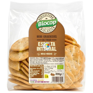 MINI CRACKERS DE ESPELTA INTEGRAL MASA MADRE 200G BIOCOP