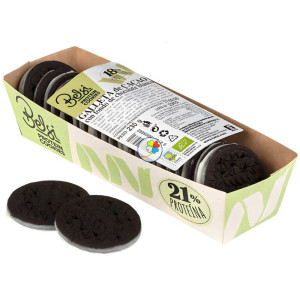 GALLETA PROTEICA CACAO CON FONDO DE CHOCOLATE BLANCO 230G BELSI
