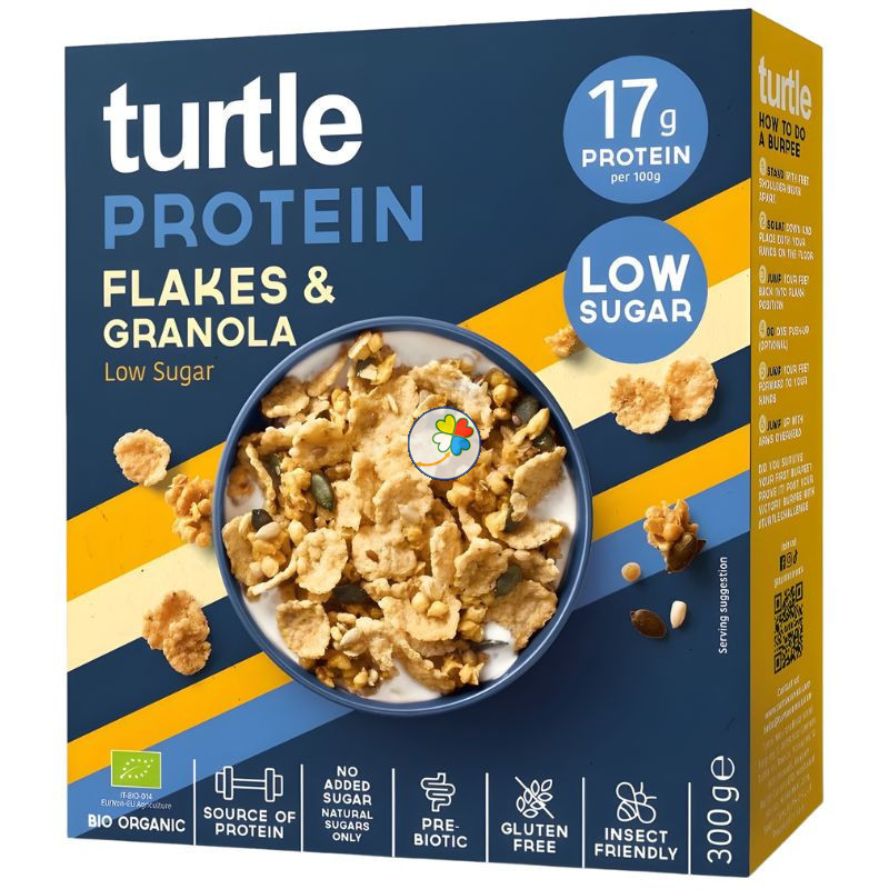COPOS DE CEREALES PROTEICOS Y GRANOLA 300G TURTLE