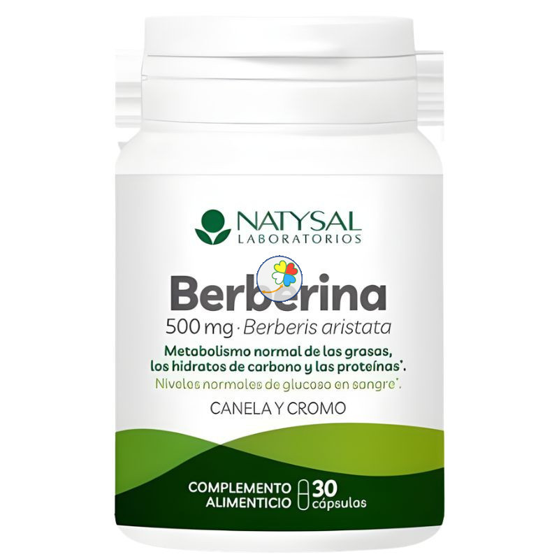 BERBERINA 500MG CON CANELA Y CROMO 30 CÁPSULAS NATYSAL