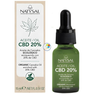 ACEITE DE CANNABIS ECOLÓGICO CON 20% DE CBD 15ML NATYSAL