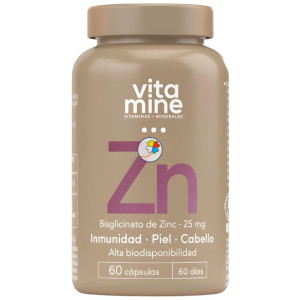 BISGLICINATO DE ZINC 25MG 60 CÁPSULAS HERBORA