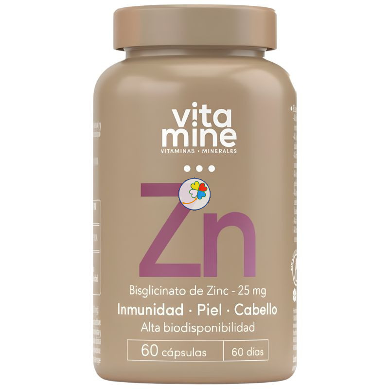 BISGLICINATO DE ZINC 25MG 60 CÁPSULAS HERBORA