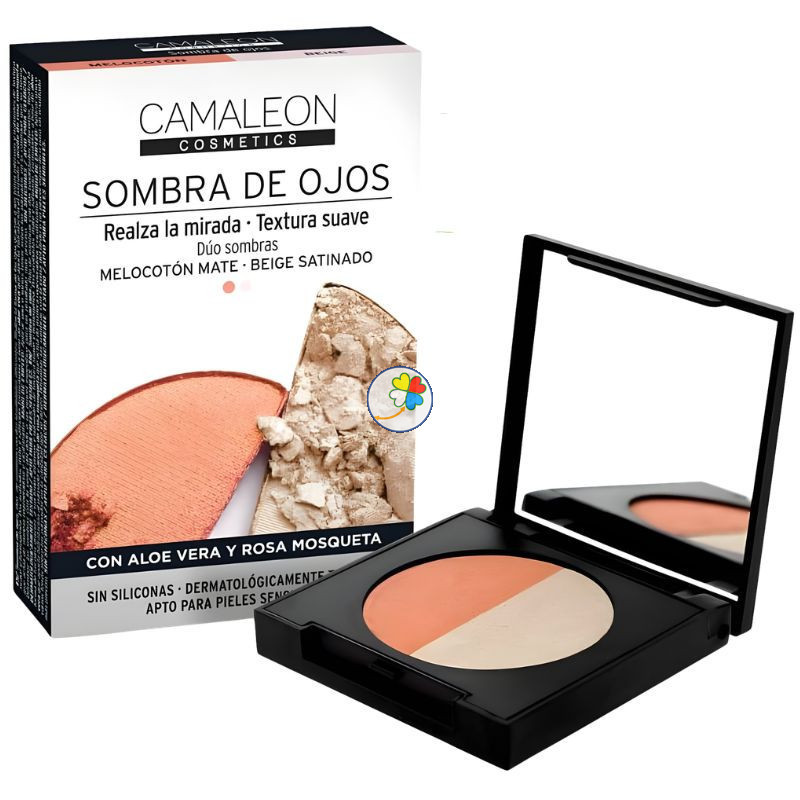 SOMBRA DE OJOS MELOCOTÓN Y BEIGE CAMALEON