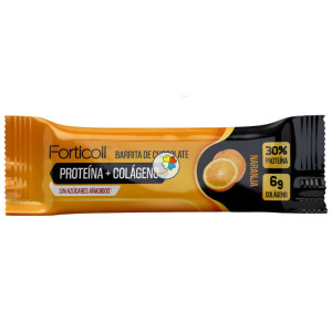 BARRITA DE CHOCOLATE PROTEÍNA+COLÁGENO NARANJA 50G FORTICO