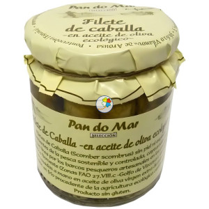 FILETE DE CABALLA EN ACEITE DE OLIVA ECO 220G  PAN DO MAR