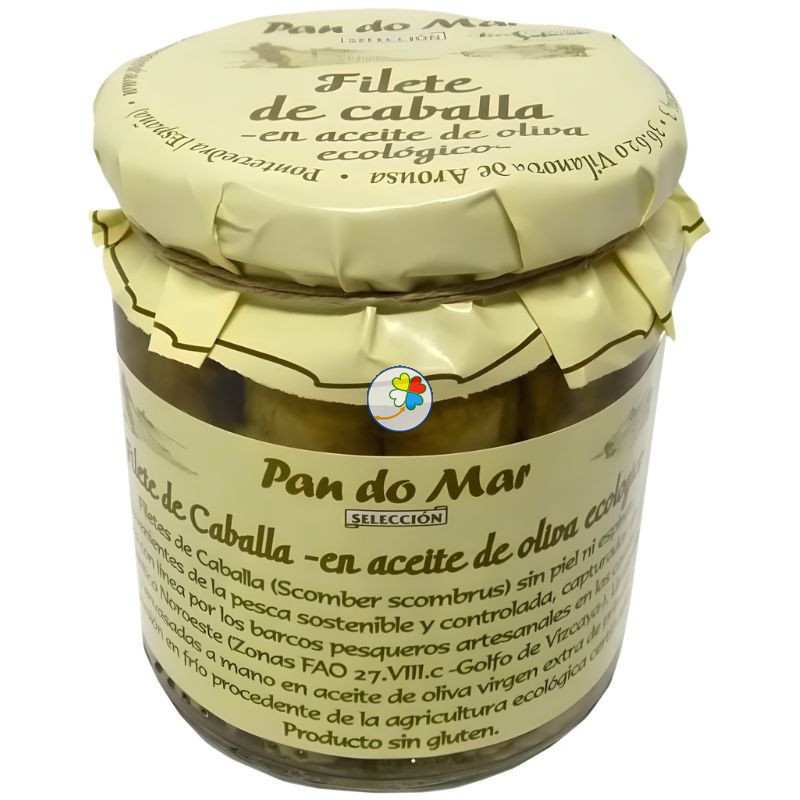 FILETE DE CABALLA EN ACEITE DE OLIVA ECO 220G  PAN DO MAR