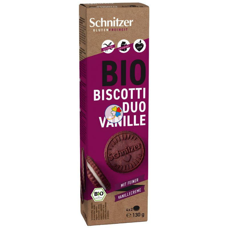 GALLETAS RELLENAS DÚO VAINILLA SIN GLUTEN 130G SCHNITZER