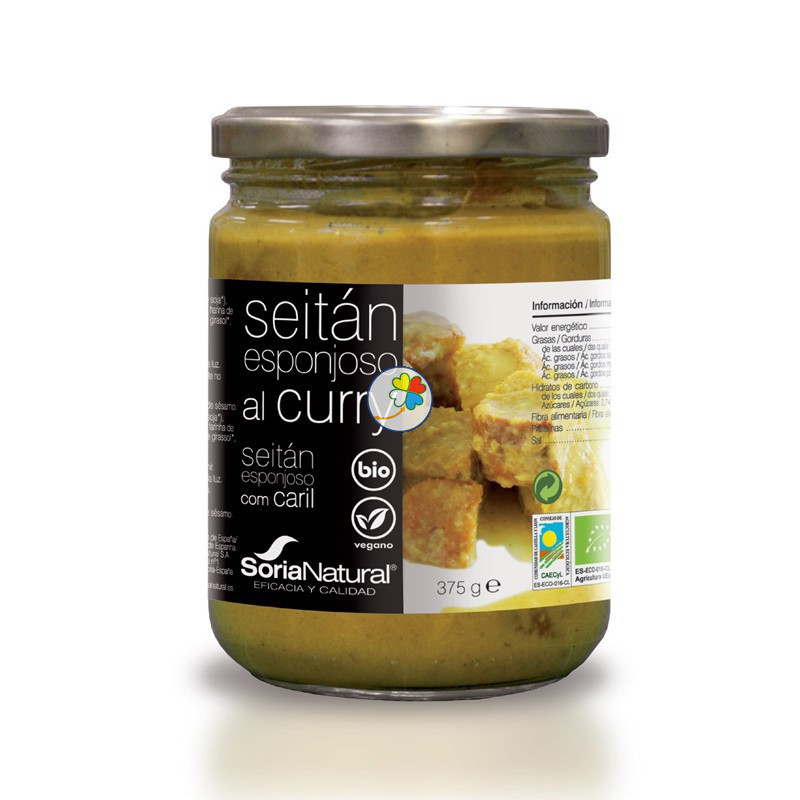 SEITAN ESPONJOSO AL CURRY 375Gr. SORIA NATURAL ALIMENTACION