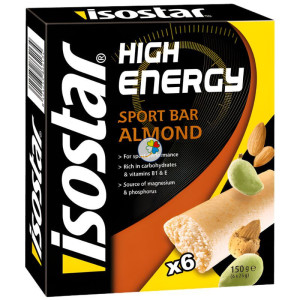 BARRITA HIGH ENERGY DE ALMENDRA 6 UNIDADES ISOSTAR