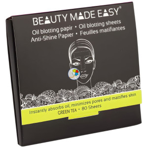 PAPEL SECANTE DE TÉ VERDE 80 HOJAS BEAUTY MADE EASY