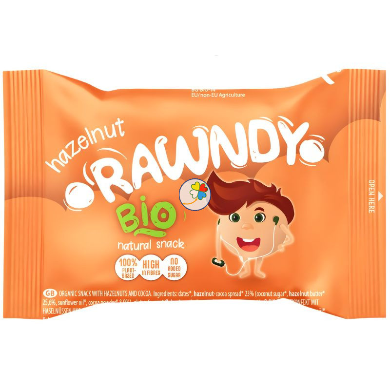 RAWNDY GALLETA PARA NIÑOS AVELLANA MANZANA BIO 26G MAYA ORGANIC