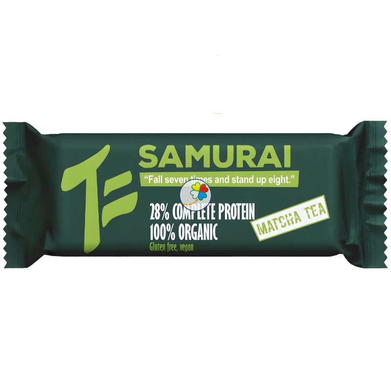 BARRITA ORGÁNICA PROTEICA CON TÉ MATCHA SAMURAI 50G MAYA ORGANIC
