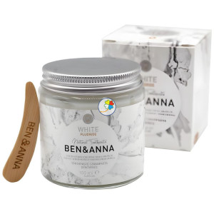 DENTÍFRICO WHITE CON FLÚOR EN FRASCO DE CRISTAL 100ML BEN&ANNA