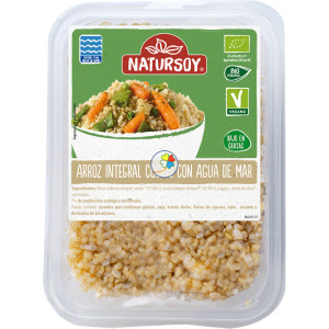 ARROZ INTEGRAL COCINADO CON AGUA DE MAR 400Gr. NATURSOY
