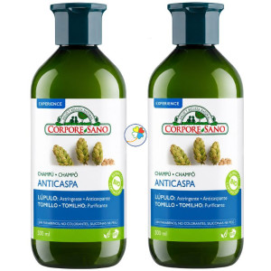 CHAMPÚ ANTICASPA 300+300ML CORPORE SANO