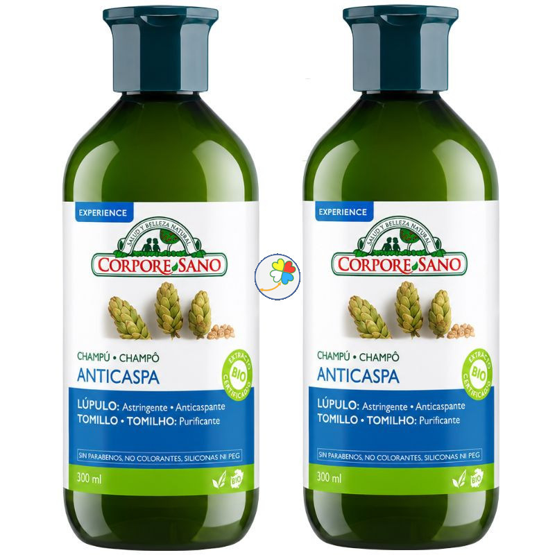 CHAMPÚ ANTICASPA 300+300ML CORPORE SANO