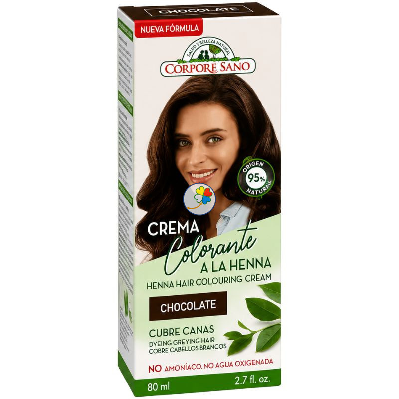CREMA COLORANTE A LA HENNA COLOR CHOCOLATE 80ML CORPORE SANO