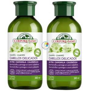 CHAMPÚ DE CAMOMILA CABELLOS DELICADOS 300+300ML CORPORE SANO