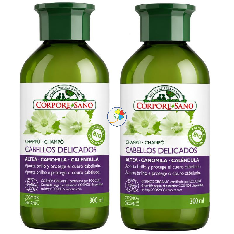 CHAMPÚ DE CAMOMILA CABELLOS DELICADOS 300+300ML CORPORE SANO