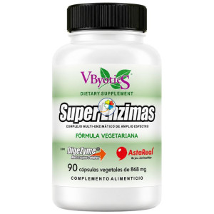 SUPER ENZIMAS VEGETALES CON DIGEZYME 90 CÁPSULAS VBYOTICS