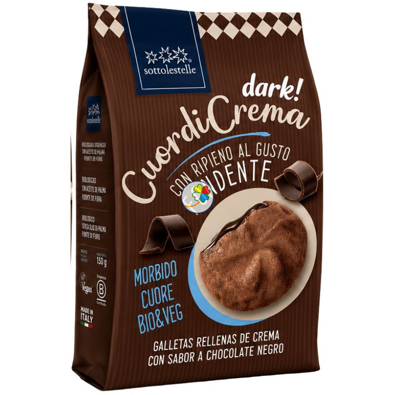 GALLETAS RELLENAS DE CHOCOLATE NEGRO 200G SOTTOLESTELLE