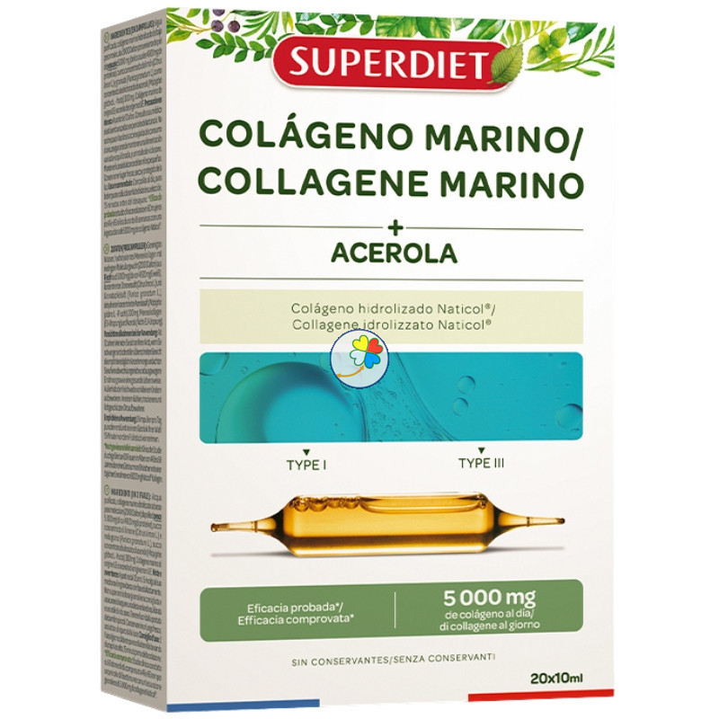 COLAGENO MARINO CON ACEROLA 20 AMPOLLAS SUPERDIET