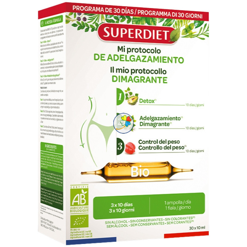 PROTOCOLO DE ADELGAZAMIENTO BIO 3 FASES 30 X 10Ml SUPERDIET