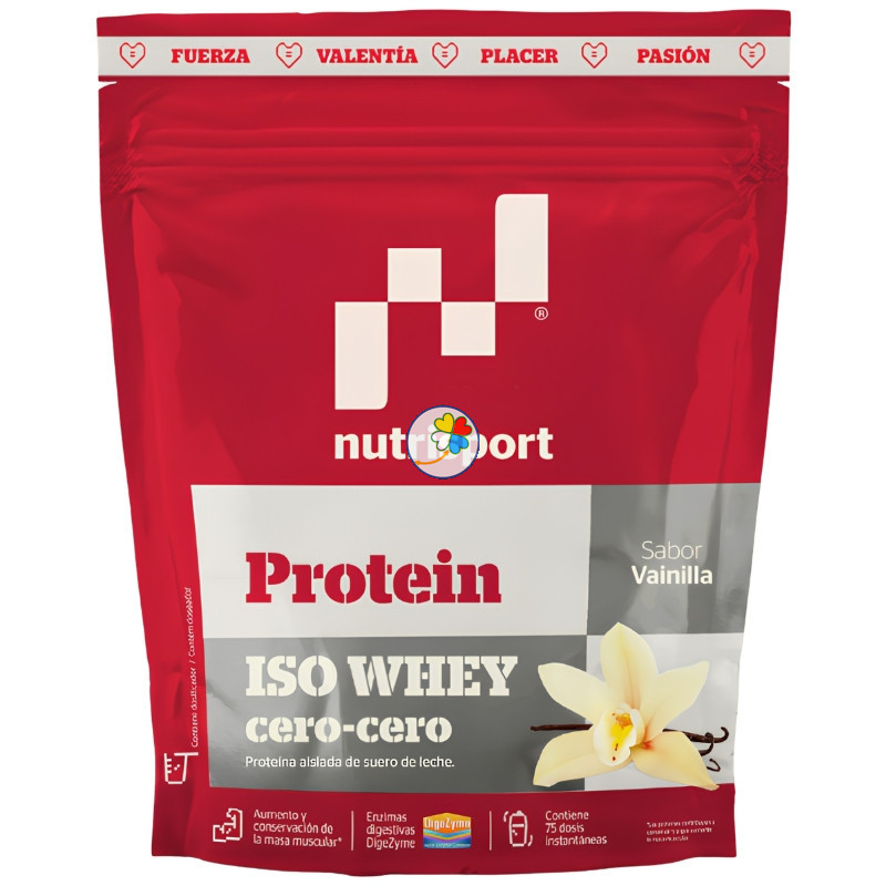 ISO WHEY CERO-CERO SABOR VAINILLA 1500G NUTRISPORT
