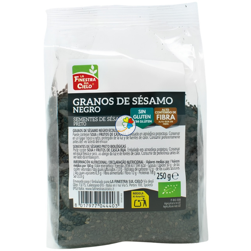 SEMILLAS DE SESAMO NEGRO 250Gr. FINESTRA