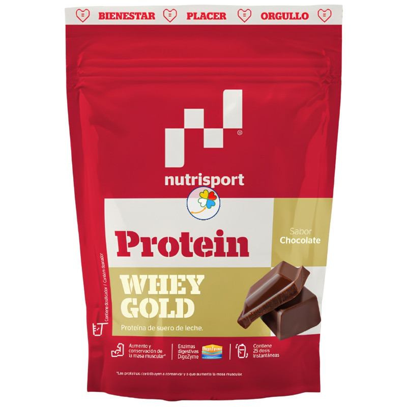 WHEY GOLD PROTEIN SABOR CHOCOLATE 500G NUTRISPORT