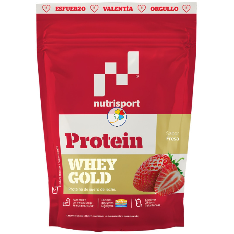 WHEY GOLD PROTEIN SABOR FRESA 500G NUTRISPORT